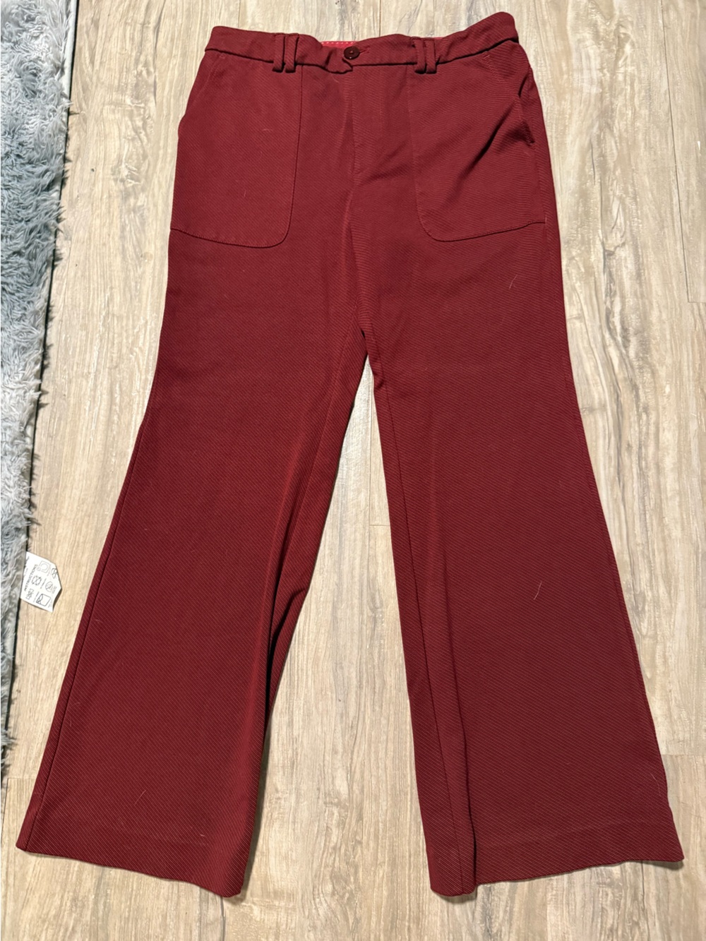 Anthropologie The Essential Trouser Red Flare Pants Size 12